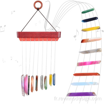 Natural 9 Agate Stick Wind Chime pour les cadeaux